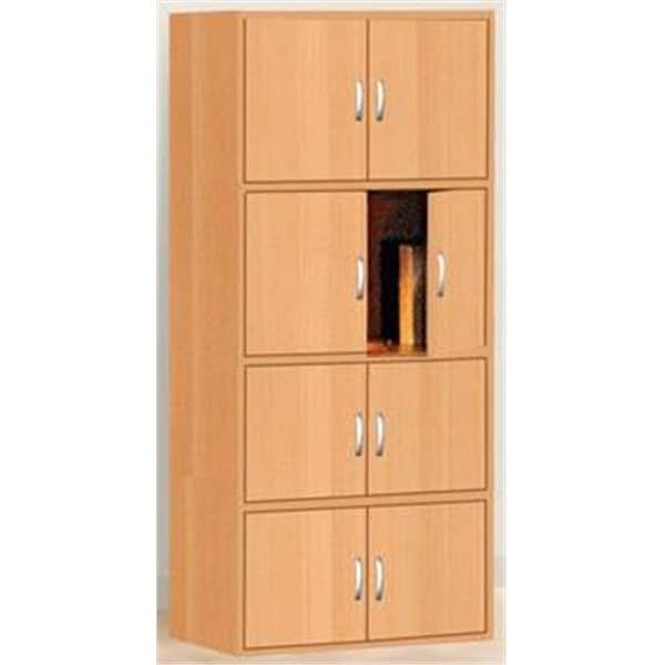 Hodedah Hodedah Hid44 Beech 8 Door Storage Cabinet Hid44 Beech - main